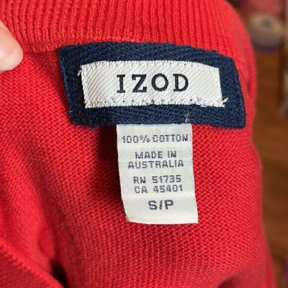 Izod Red Orange V-neck Sweater - Picture 5 of 5